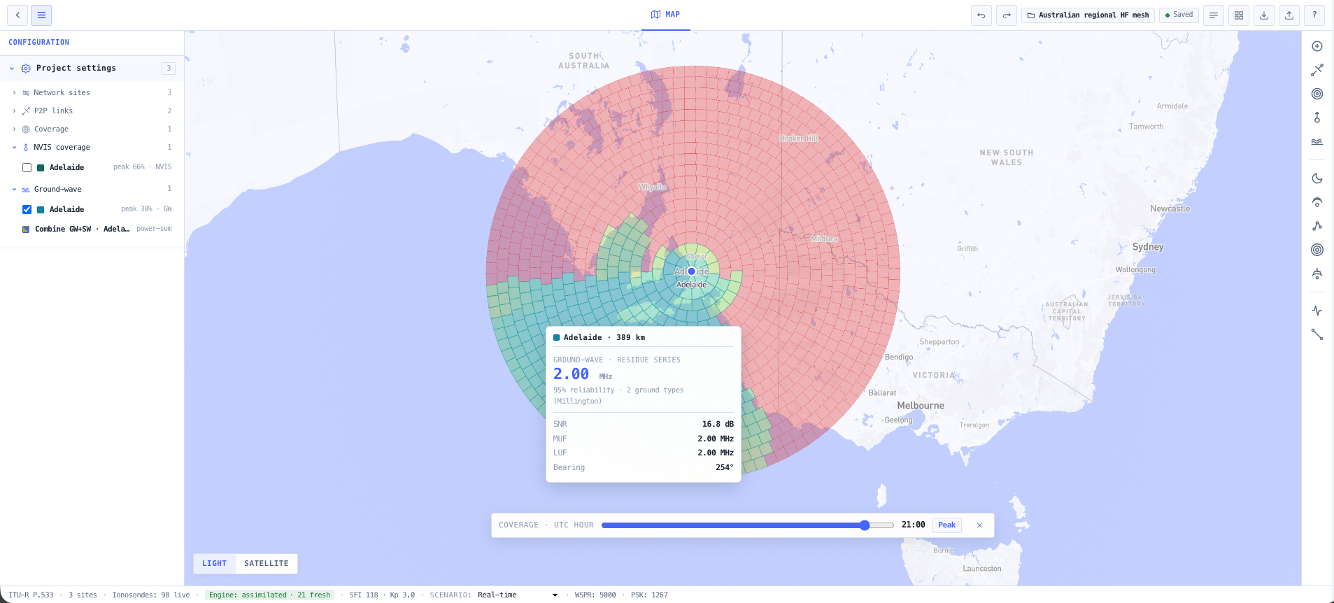 Plan an HF network for remote operations