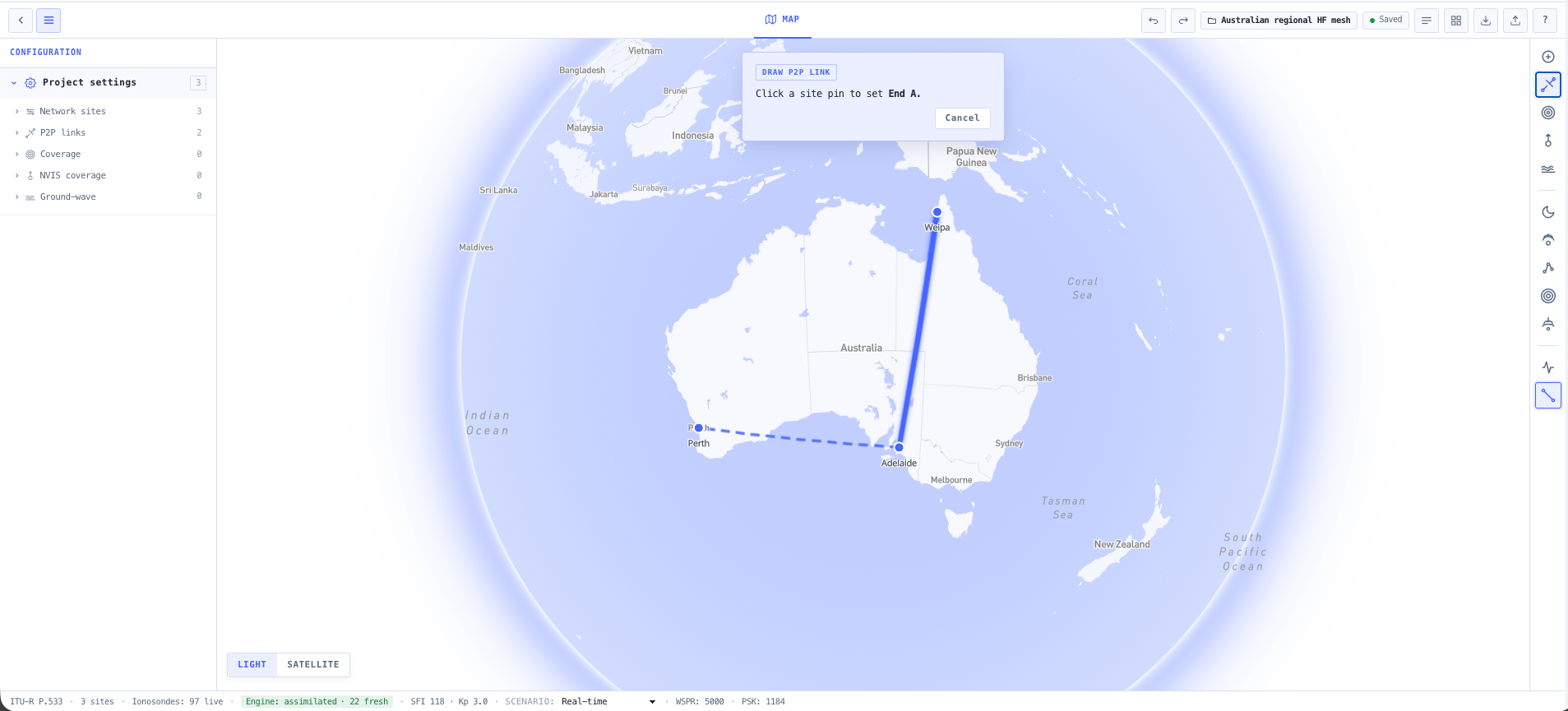 Plan an HF network for remote operations